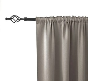 Függöny OXFORD 140x270 cm, szürkésbarna Felfüggesztés: Hullámos sínszalag