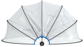 Kerek PVC medencekupola 406x203 cm
