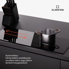 Klarstein Masterzone 90 Slim Flex, indukciós főzőlap, max. 7200 W, beépített, 4 zóna, 2 Flex zóna, ThermoBoost technológia, Smart Flex