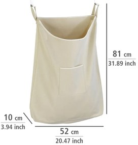 Laundry bézs felakasztható szennyestartó kosár, 65 l - Wenko