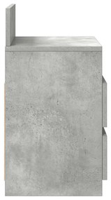 2 db betonszürke éjjeliszekrény 2 fiókkal 40x33x60 cm