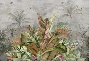 Divatos Flizelin Tapéta Fali Furnér Egzotikus dzsungel 152x104 Ragasztó