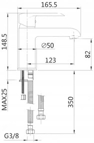 Invena Siros, mosogató csaptelep, fekete matt, BU-90-004-A