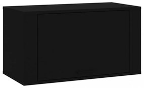 fekete szerelt fa fali cipőszekrény 70 x 35 x 38 cm