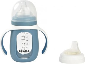 Béaba 2 az 1-ben Tanuló cumisüveg 210 ml + Szilikon borítással - Viharszürke