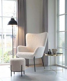 Alford puff, teddy puff, fehér, fekete lábakkal