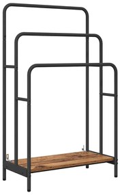 Ruhaszárító polcokkal Régi fa 60 x 30 x 100.5 cm Faanyag