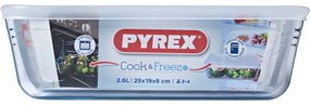 Pyrex üveg edény Cook & Freeze 2,6 l, 24 x 19 x 8 cm, 2,6 l