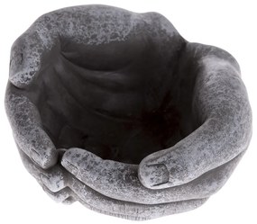 Tiszteletteljes dekoráció Beton virágcserép Kezek,16 x 8,5 x 15 cm