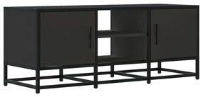 fekete szerelt fa és fém TV-szekrény 100x35x41 cm