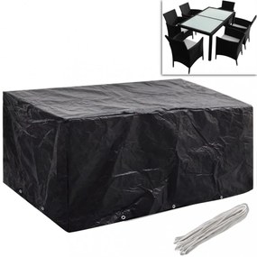 2 db 6 személyes polyrattan szett huzat 10 lyukkal 240 x 140 cm