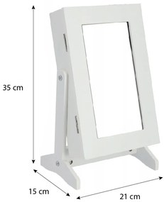 Brandy 02 Ékszerszekrény Tükörrel + Polcokkal 5775 Fehér N