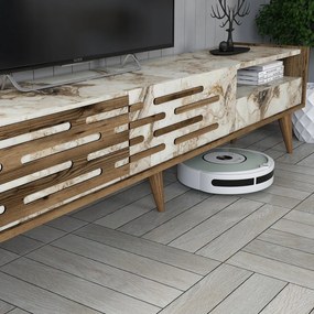 Valensiya - Walnut, White, Marble