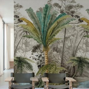 Mosható fotótapéta Falfestmény Retro nagy pálmafa