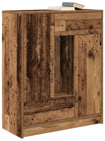 antik fa komód fiókokkal és ajtókkal 73x31x90 cm