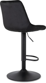 ARCOS 2 bárszék, fekete, velúr