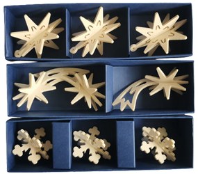 Sky treasures fa karácsonyi díszek, 9 db-os szett