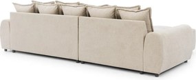Bézs sarokkanapé (bal oldali-heverő résszel) Albane – Ropez