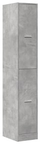 betonszürke szerelt fa patikaszekrény 30 x 41 x 174,5 cm
