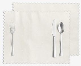 Goldea ünnepi teflonos reggeliző alátét - tej színű alapon fényes négyzetek - 2db 30 x 40 cm