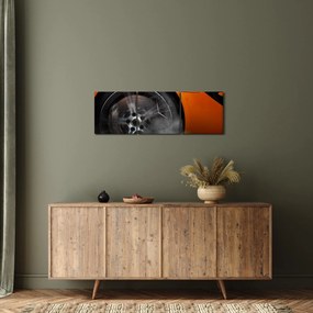Kép - Narancssárga sportautó (órával) (90x30 cm)