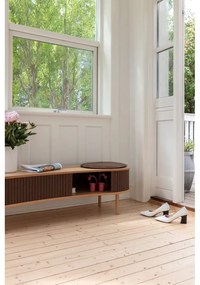 Barna-natúr színű TV-állvány tölgyfa dekorral 140x40 cm Audacious – UMAGE