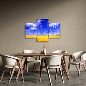 Kép - olajfestmény, arany mező (90x60 cm)