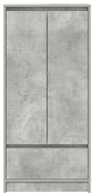 betonszürke szerelt fa szekrény fiókkal 55,5x34x119,5 cm