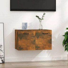 Füstös tölgyszínű szerelt fa faliszekrény 60 x 36,5 x 35 cm