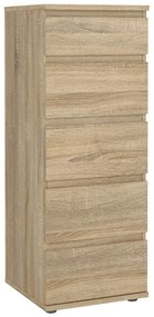 Natúr színű magas komód tölgyfa dekorral 40x107 cm Nova – Tvilum