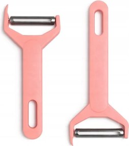 Zöldség- és gyümölcshámozó Y rozsdamentes acél Fackelmann rózsaszín 14 cm