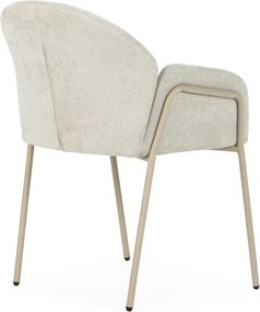 Bézs kárpitozott étkezőfotel szett 2 db-os Aslin – MOME