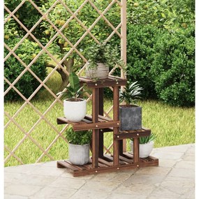 tömör fenyőfa virágtartó állvány 58 x 25 x 51 cm
