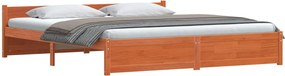 vidaXL Ágykeret Faggyú barna 205.5 x 95.5 x 51 cm Tömör fenyőfa