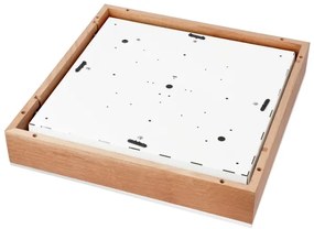 Mennyezeti lámpa OAK SQUARE 4xE27/15W/230V 48x48 cm tölgy/fehér