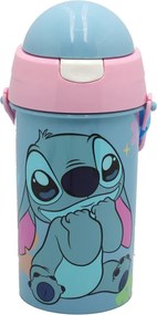 Disney Lilo és Stitch, A csillagkutya Alien 626 műanyag szívószálas kulacs akasztóval 500 ml