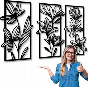 Áttört Kép 132 cm Nappali Képek Falikép Dekoráció Virágok Nagy