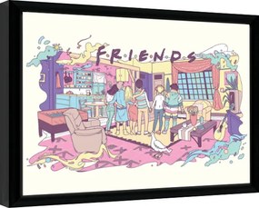 Keretezett poszter Friends 30 Years - Watercolour