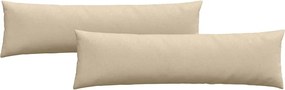 vidaXL Kanapé párnák 2 pcs Krém 145 x 40 cm szövet