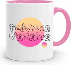 Rózsaszín Bögre Ajándék Anyósnak, fényképes nyomattal