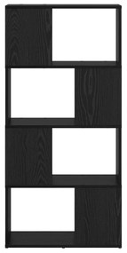 könyvespolc Fekete tölgy Szerelt fa 60 x 24 x 124 cm