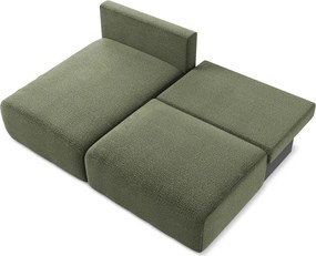 Zöld kinyitható-tárolóhelyes sarokkanapé (bal oldali) Kalena – Makamii