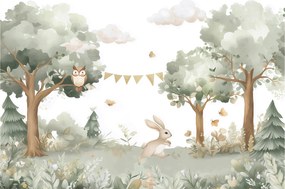Gyerek Fotótapéta Erdő Állatok Nyúl A Gyerekszobába 200x140