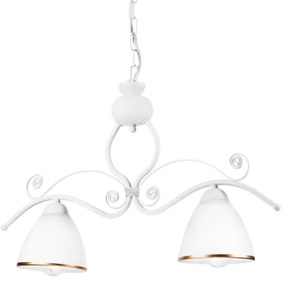 Csillár láncon RETRO 2xE27/60W/230V matt fehér