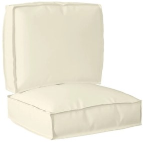 Raklap párna készlet 2 pcs Krém 50 x 50 x 12 cm Oxford szövet