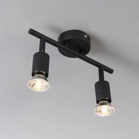 Ipari spotlámpa fekete dönthető 2 lámpás - Jeany