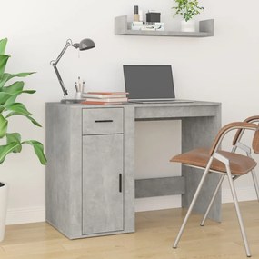 betonszürke szerelt fa íróasztal 100x49x75 cm
