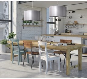 Duolla - Csillár zsinóron CANNES 1xE27/15W/230V á. 45 cm ezüst