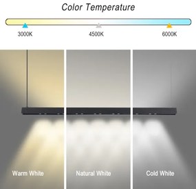 Immax NEO 07306L-LED dimmelhető kábeles csillár MADEIRA 26 W/230 V Wi-Fi Tuya 122 cm fekete