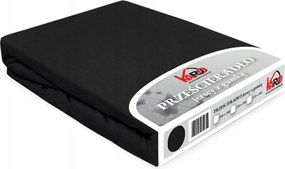 Gumis jersey lepedő 180x200 fekete Constance Karo